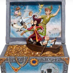 Jim Shore Disney Traditions "Treasure Strewn Tableau" Peter Pan Captain Hook